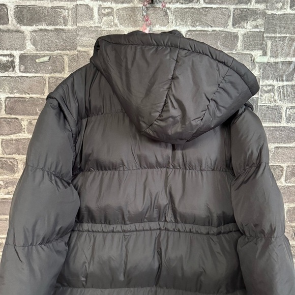 NWT JustFab long puffer coat black pockets vest - Picture 10 of 12